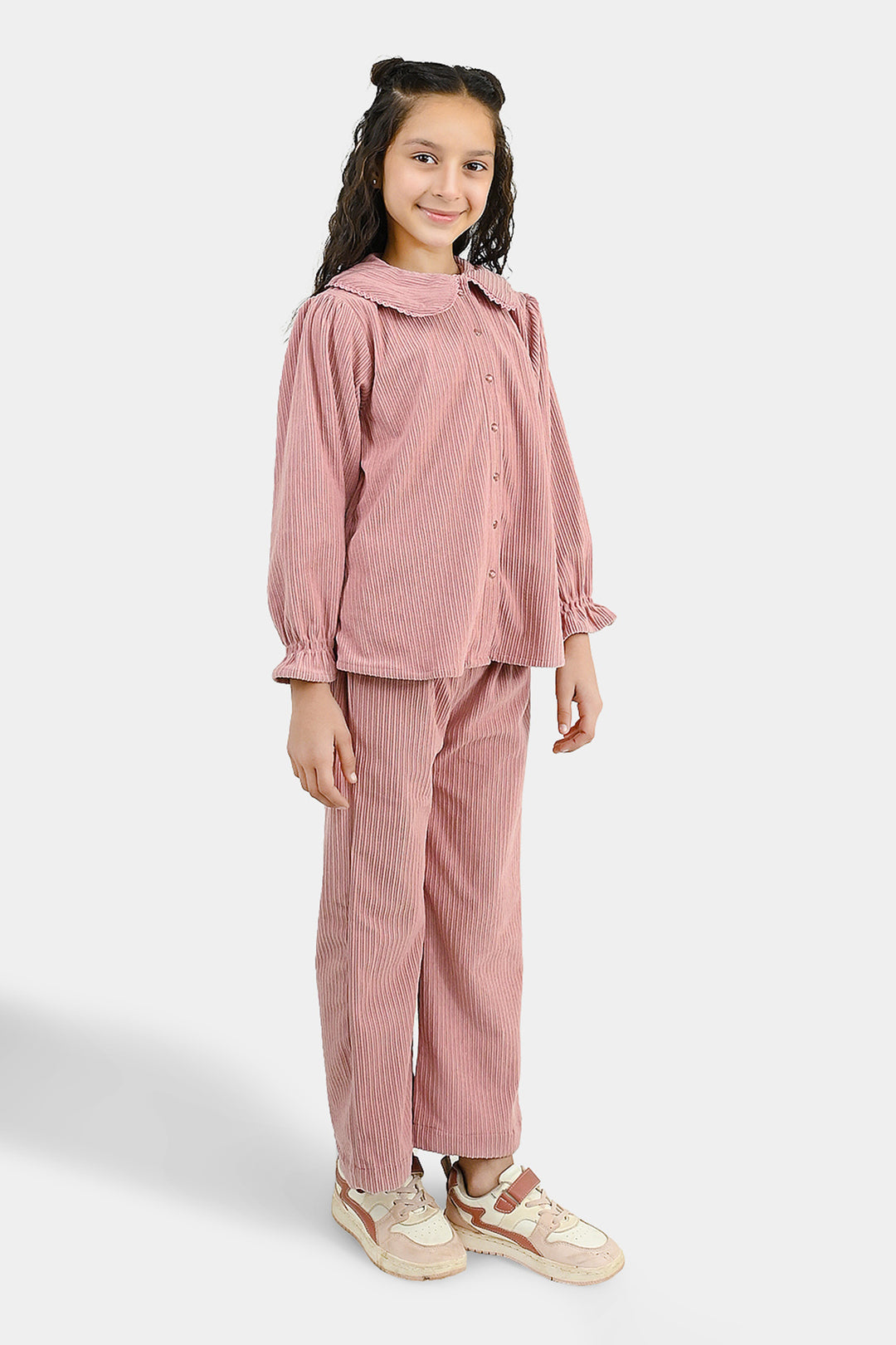 Girls Corduroy Co-Ord Set Candyl - Tea Pink