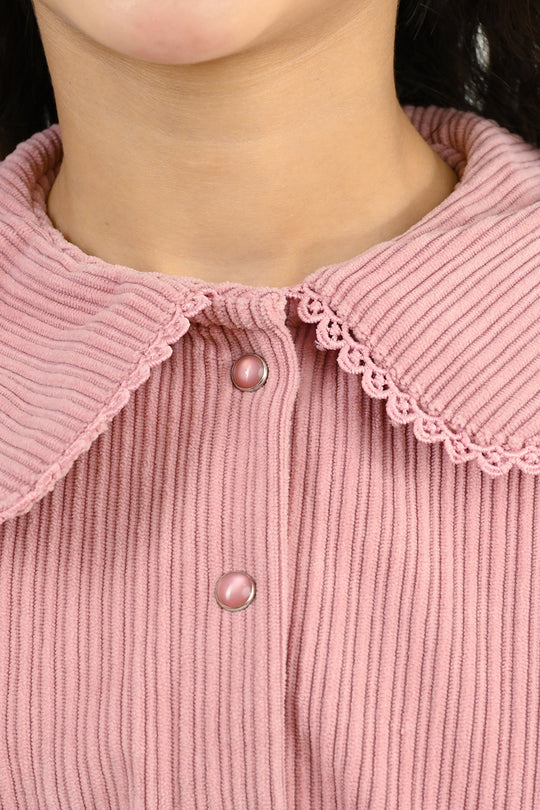 Girls Corduroy Co-Ord Set Candyl - Tea Pink