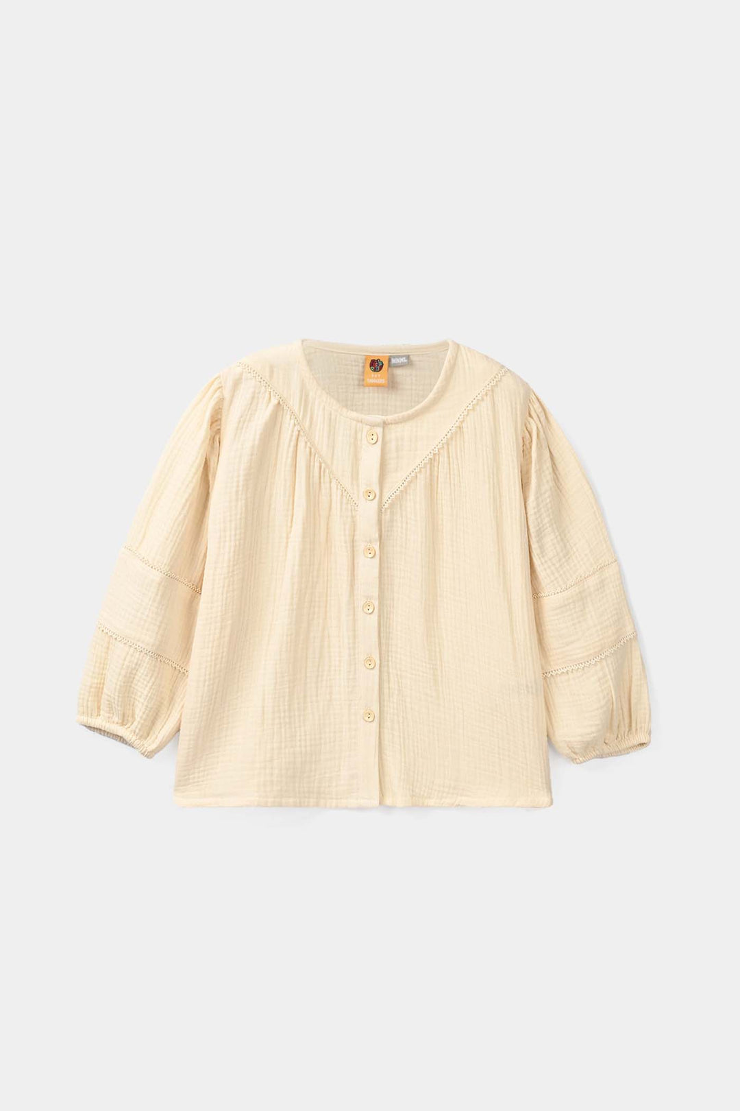 Girls Gauze Casual Top Cookie