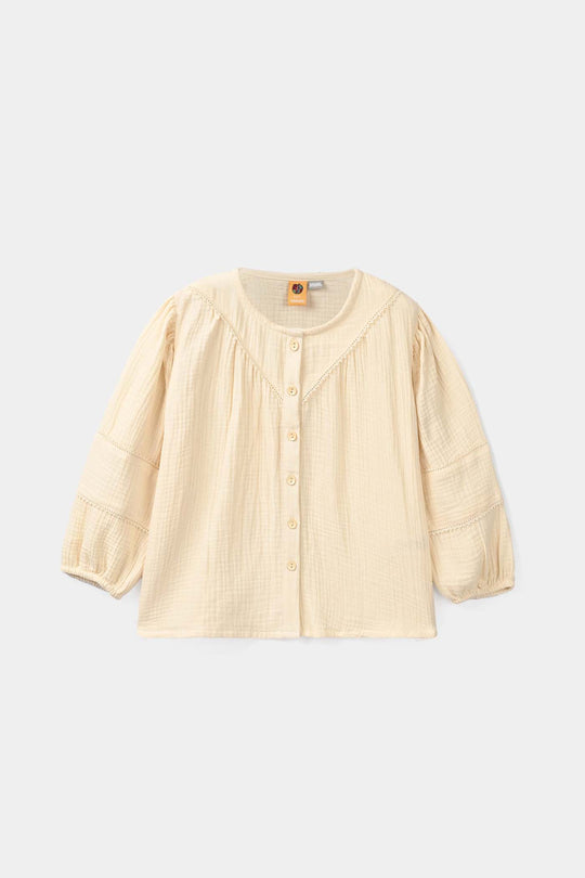 Girls Gauze Casual Top Cookie