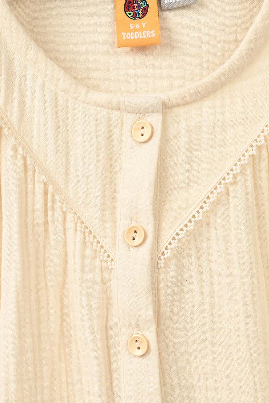 Girls Gauze Casual Top Cookie