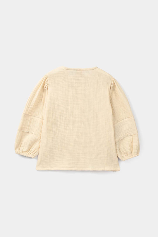 Girls Gauze Casual Top Cookie
