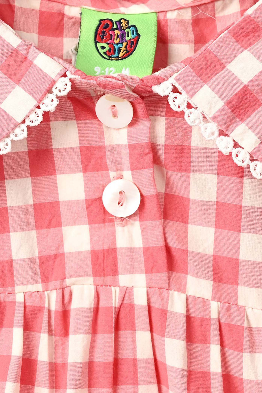 Infant Girls Cotton Casual Frock Raspberry - Pink