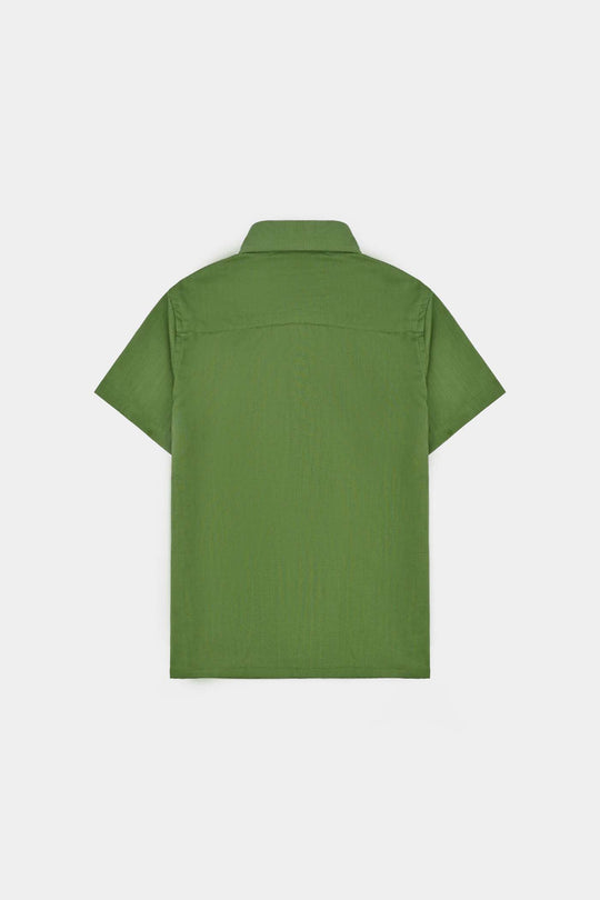 Boys Cotton Slub Rang-e-Azadi Shirt – Green