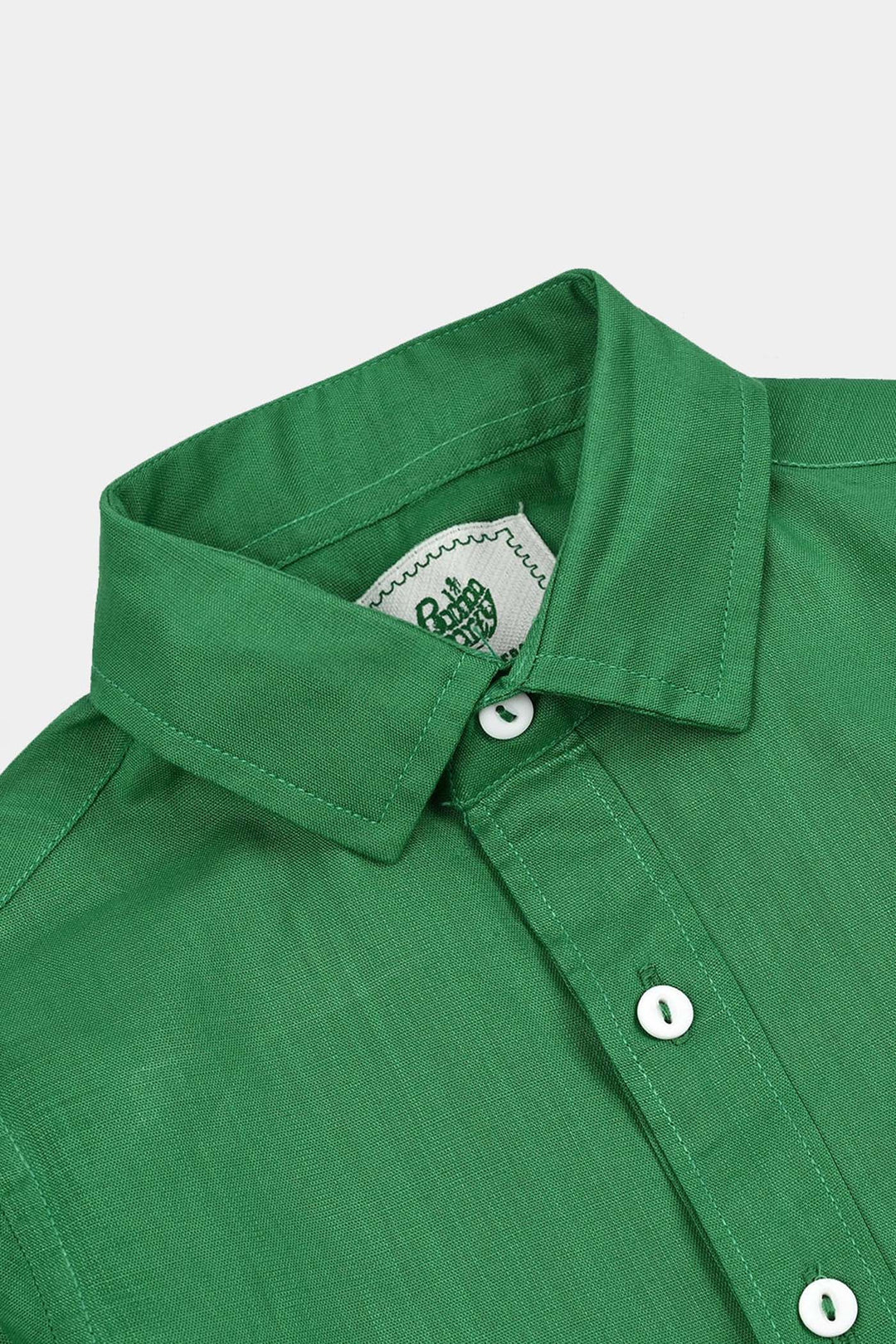 Boys Cotton Slub Azadi Shirt – Green