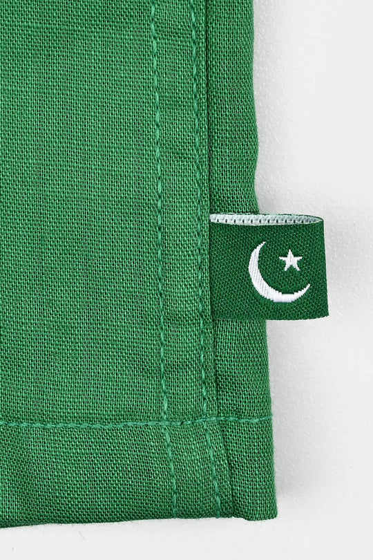 Boys Cotton Slub Azadi Shirt – Green