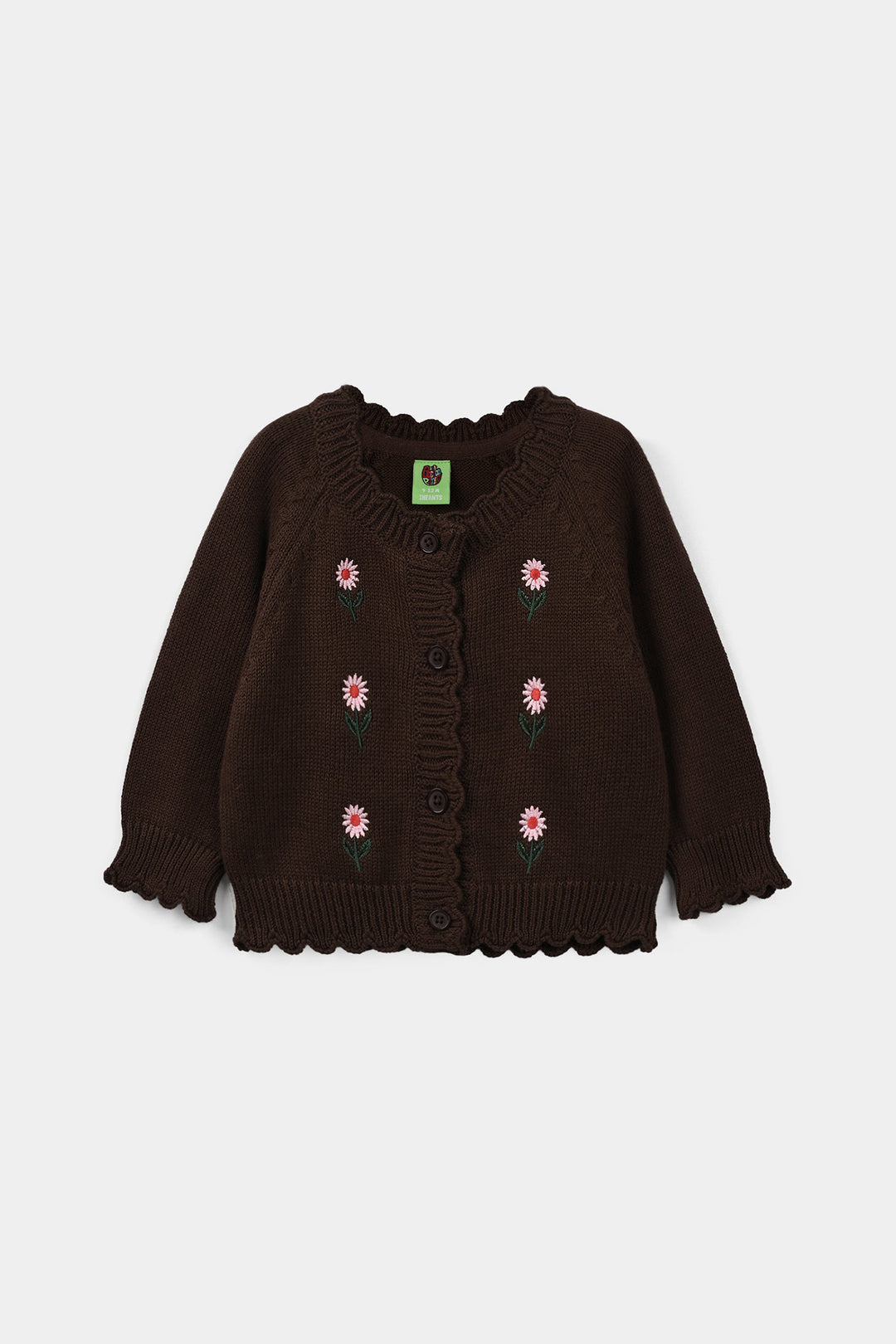 Infant Girls Acrylic Cord Set Flower Street - BROWN