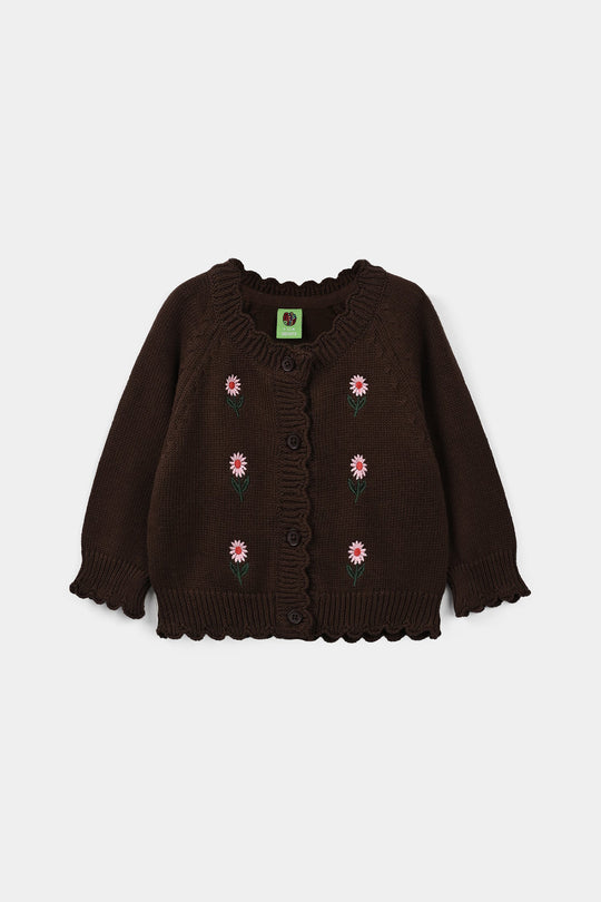 Infant Girls Acrylic Cord Set Flower Street - BROWN