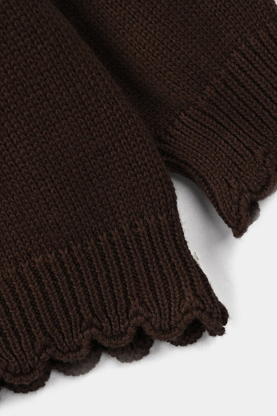 Infant Girls Acrylic Cord Set Flower Street - BROWN