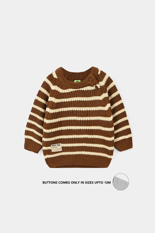 Infant Boys Acrylic Sweater - BROWN