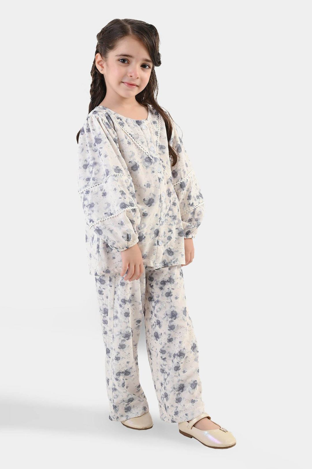 Girls Polyester Co-ord Set Galaxy - Multi