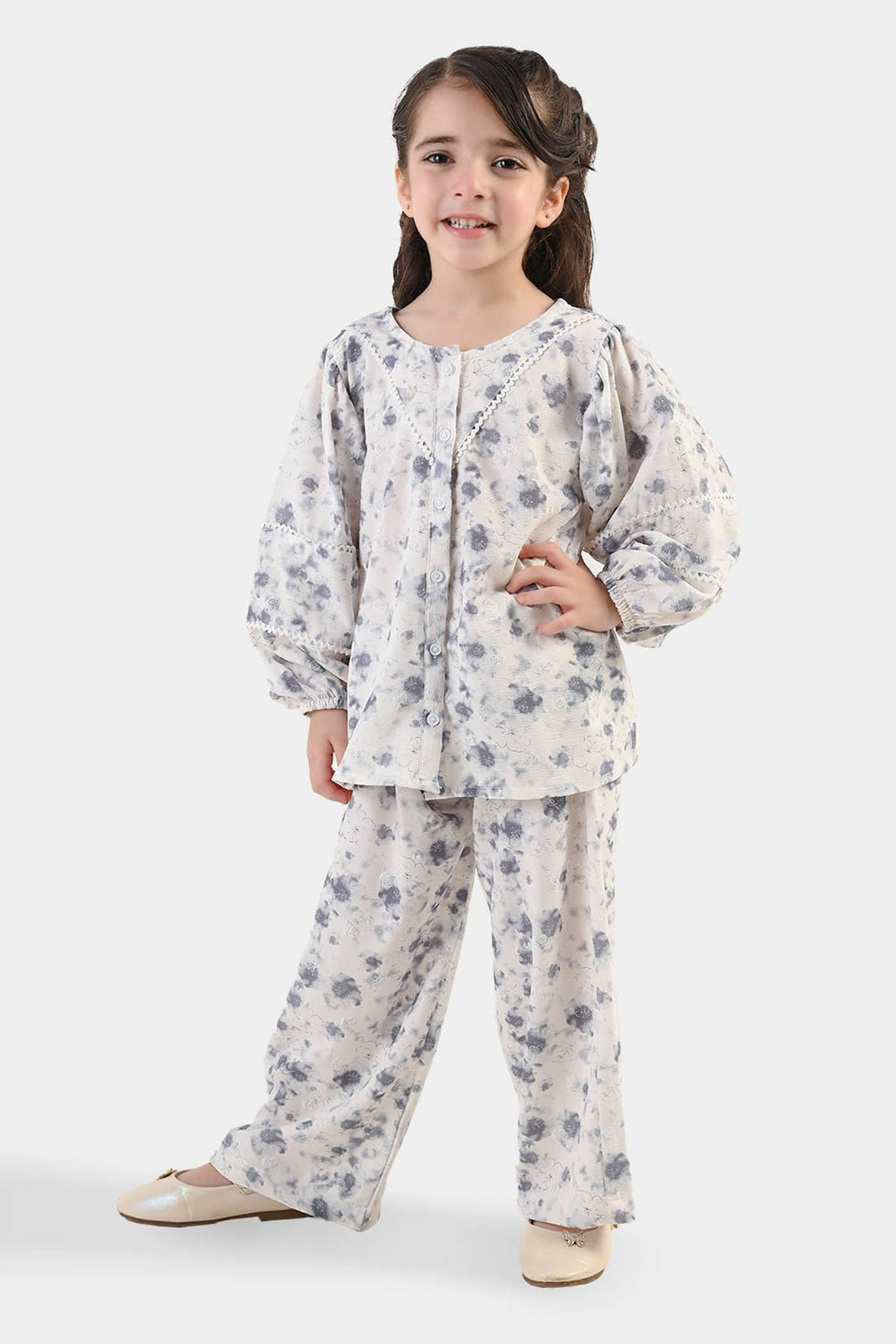 Girls Polyester Co-ord Set Galaxy - Multi