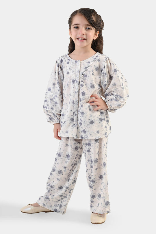 Girls Polyester Co-ord Set Galaxy - Multi