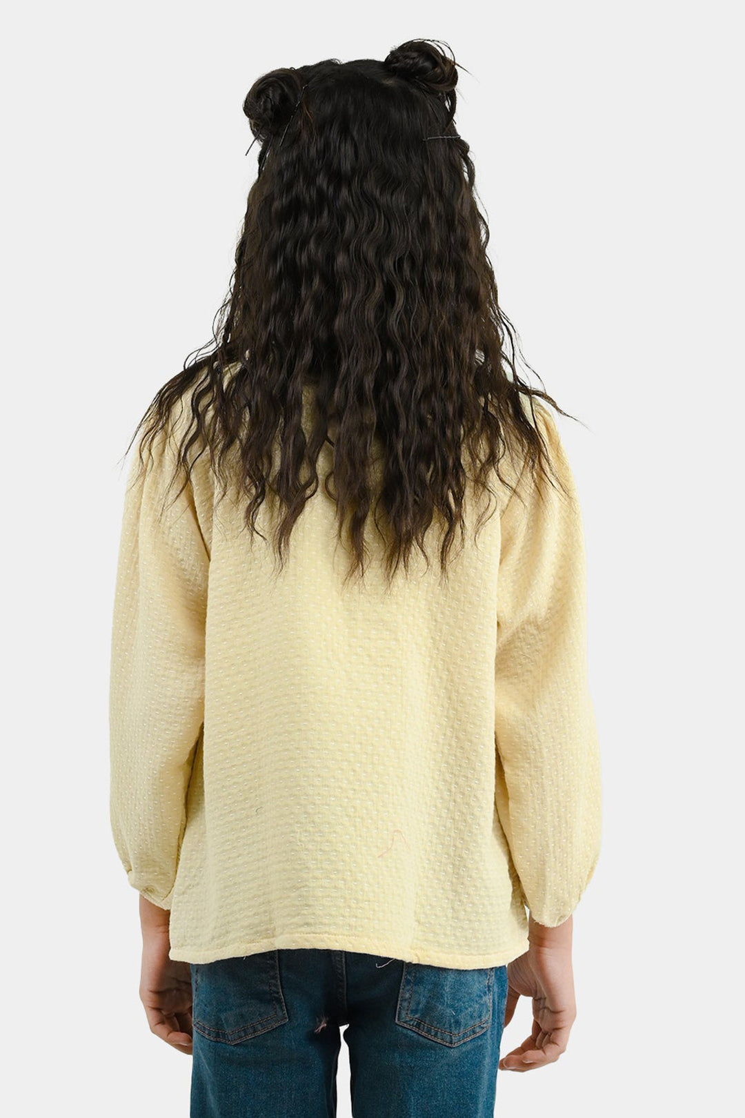 Girls Gauze Casual Top Vanilla - Cream
