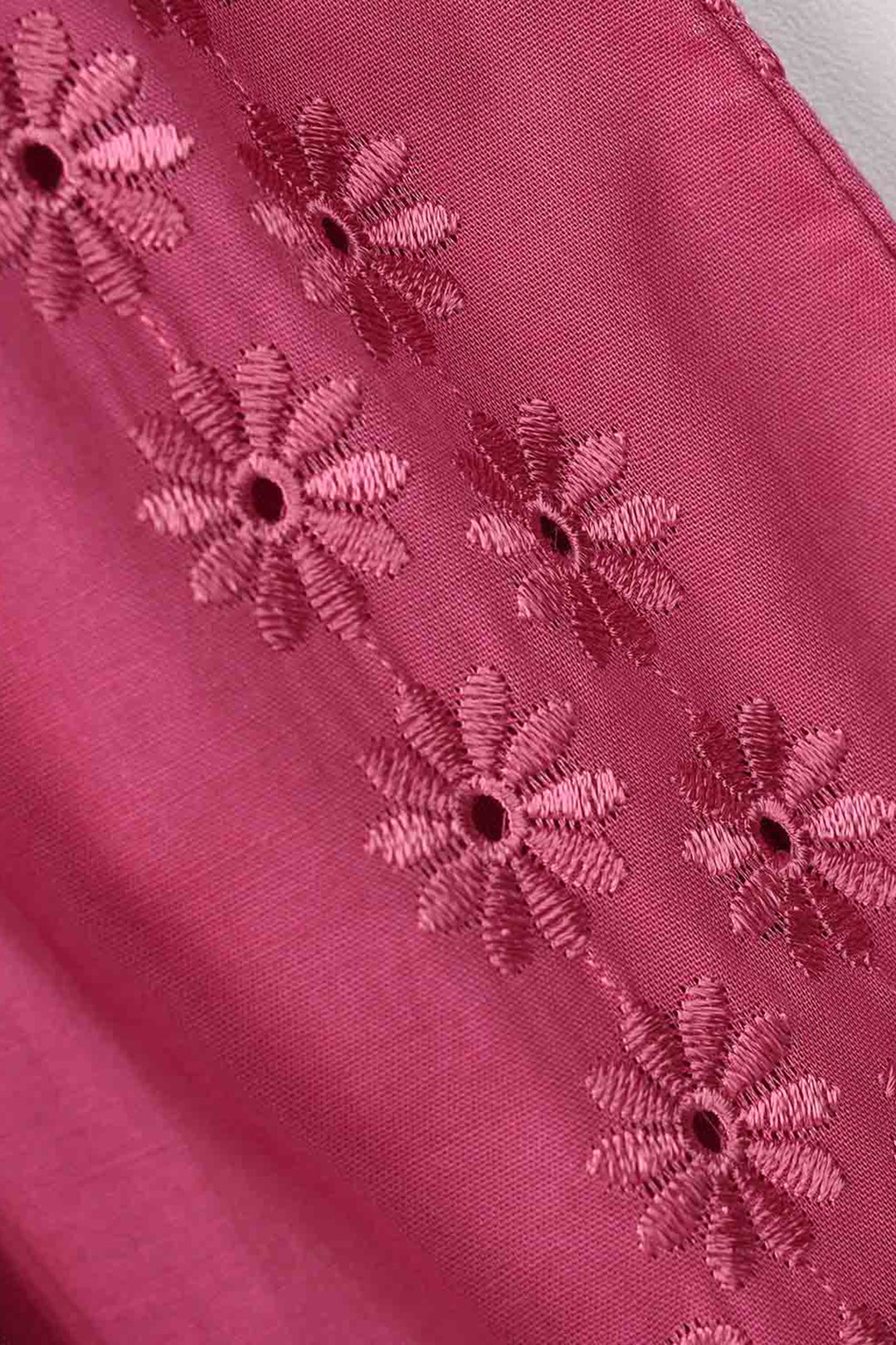 Girls Chicken Kari Emb Frock Daisy-Pink
