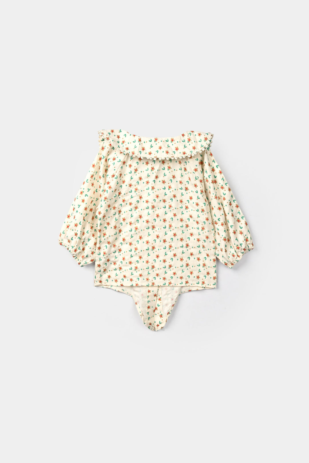 Infant Girls Poly Cotton Casual Top Mini Flowers - Off White