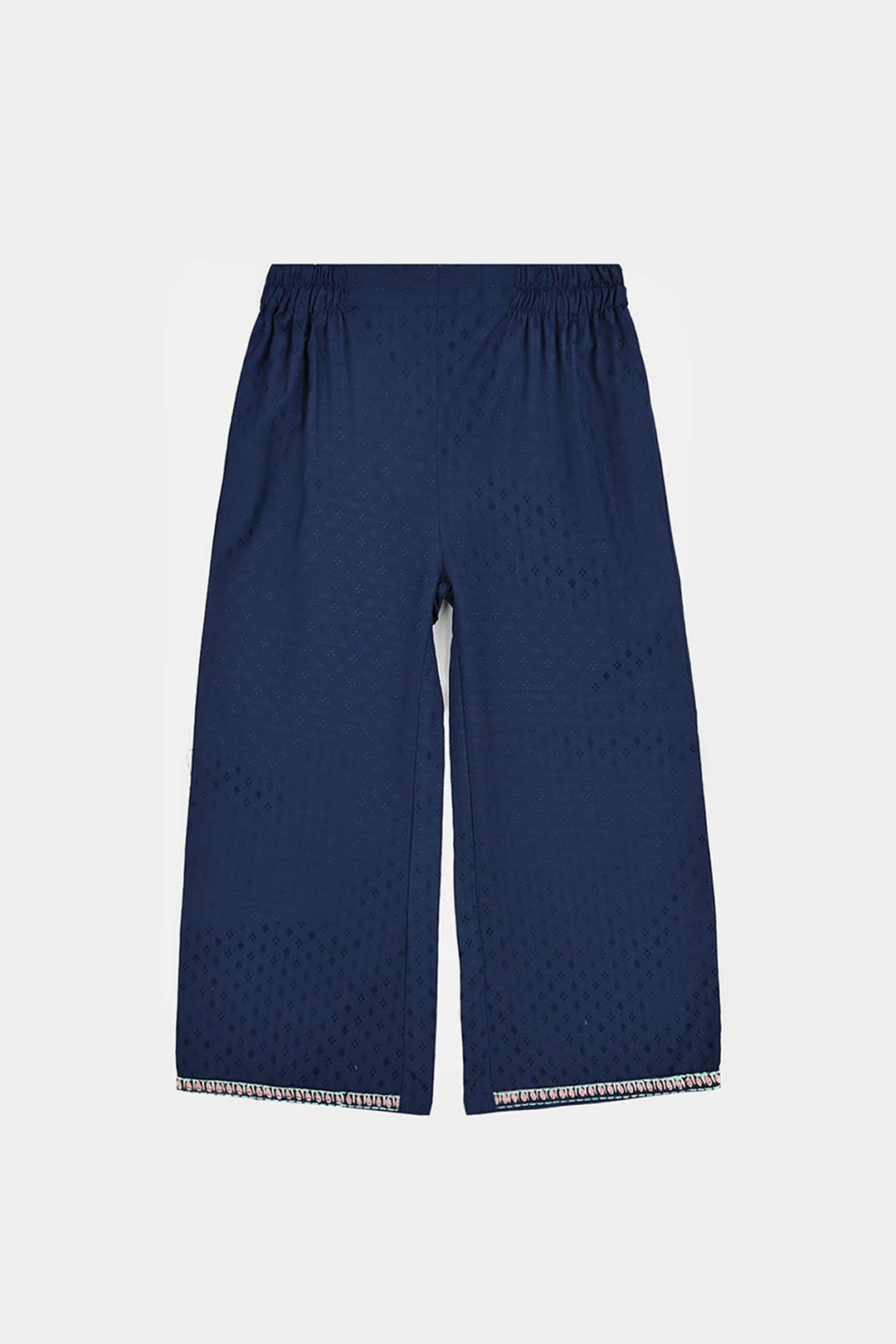 Girls Jacquard Emb 2Pcs Classy-Navy Blue
