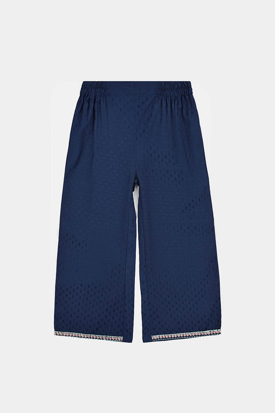 Girls Jacquard Emb 2Pcs Classy-Navy Blue