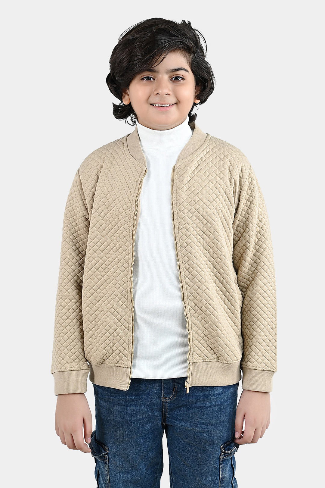 Boys Quilted Jacket Inspire You - BROWN