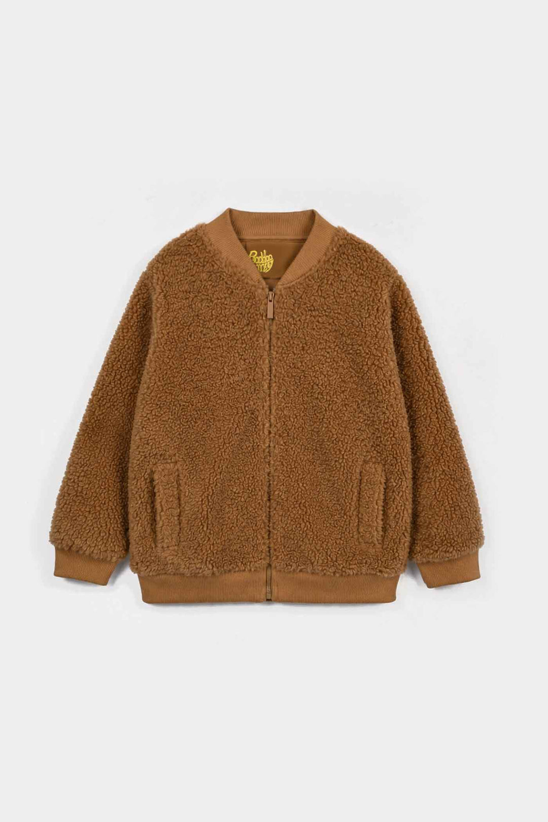 Boys Sherpa Jacket Brown Sherpa