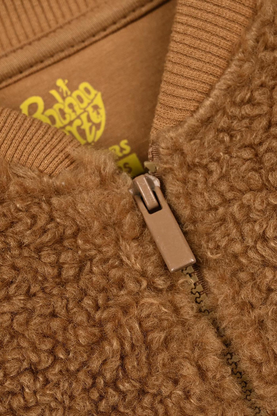 Boys Sherpa Jacket Brown Sherpa