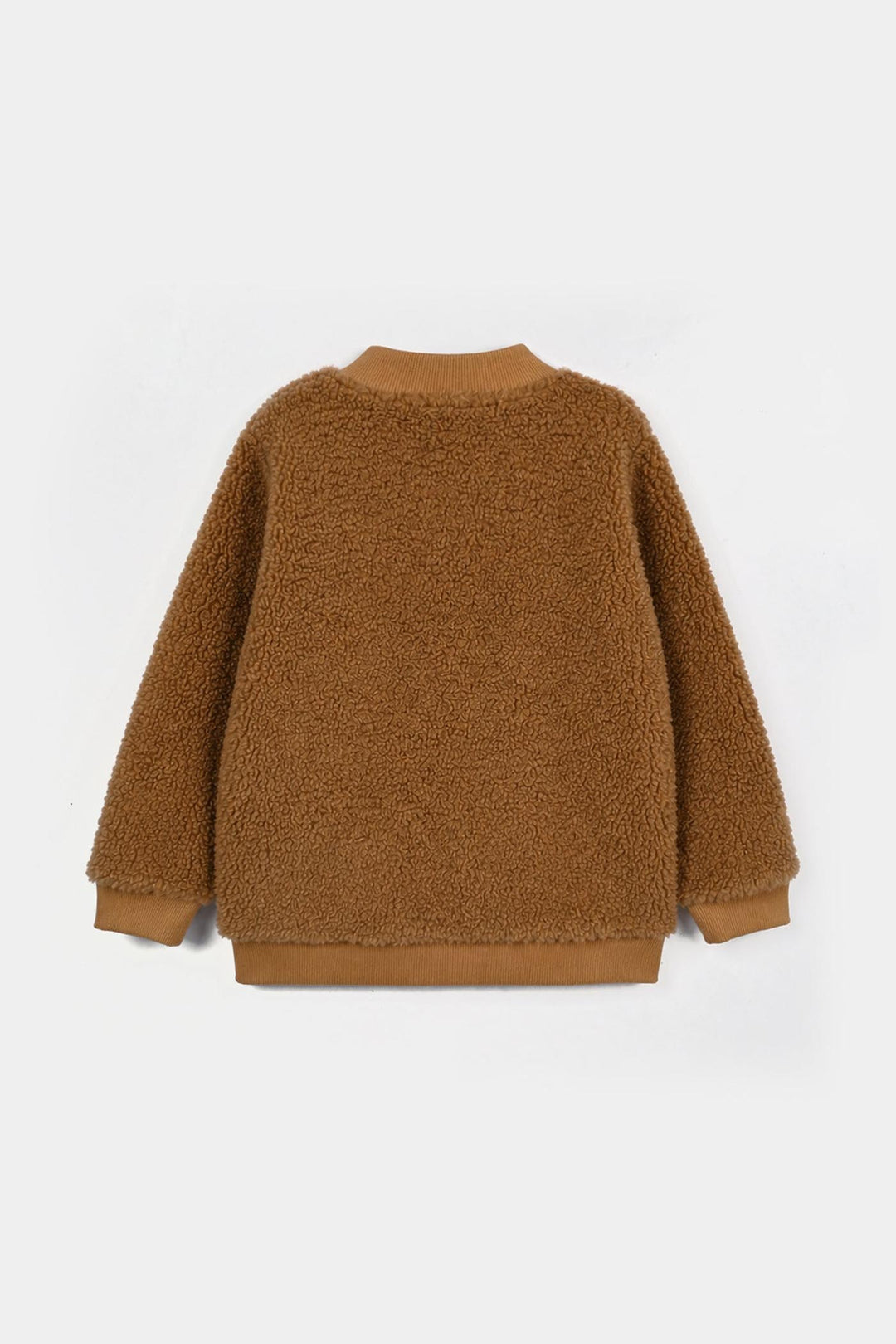 Boys Sherpa Jacket Brown Sherpa