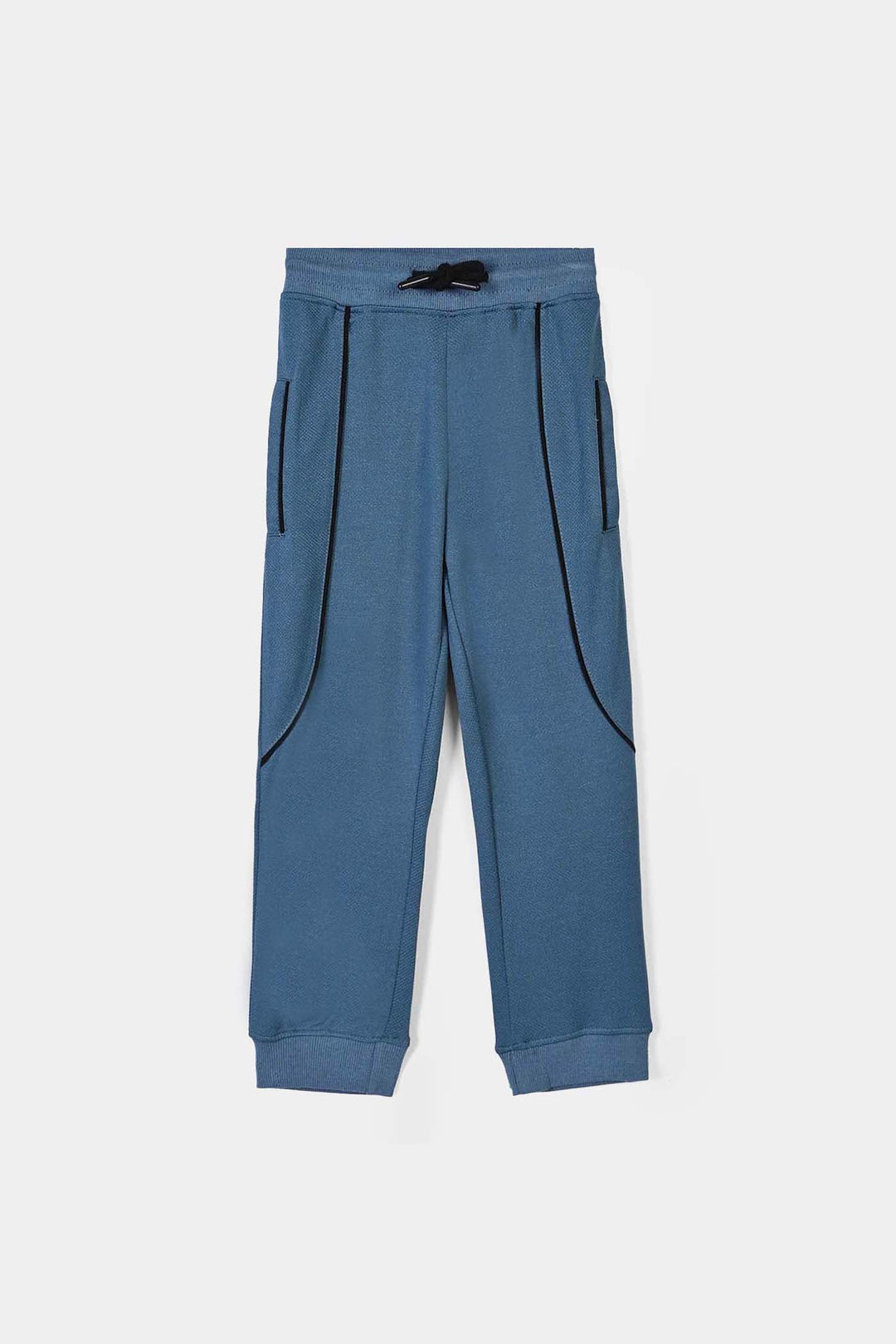 Boys Cotton Interlock 2 Pcs Suit Goal Area 1-BLUE