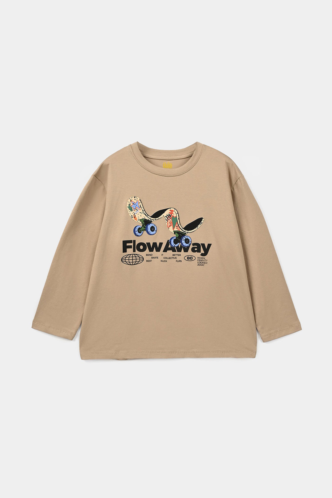 Boys Lycra Jersey T-Shirt Skate-BROWN