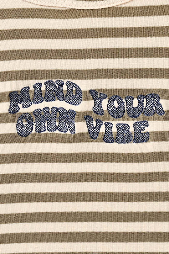 Boys Lycra Jersey T-Shirt Mind Your Own Vibe