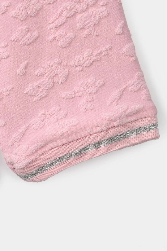 Girls Lycra Jersey T-Shirt Full Sleeves Happy Pink Floral