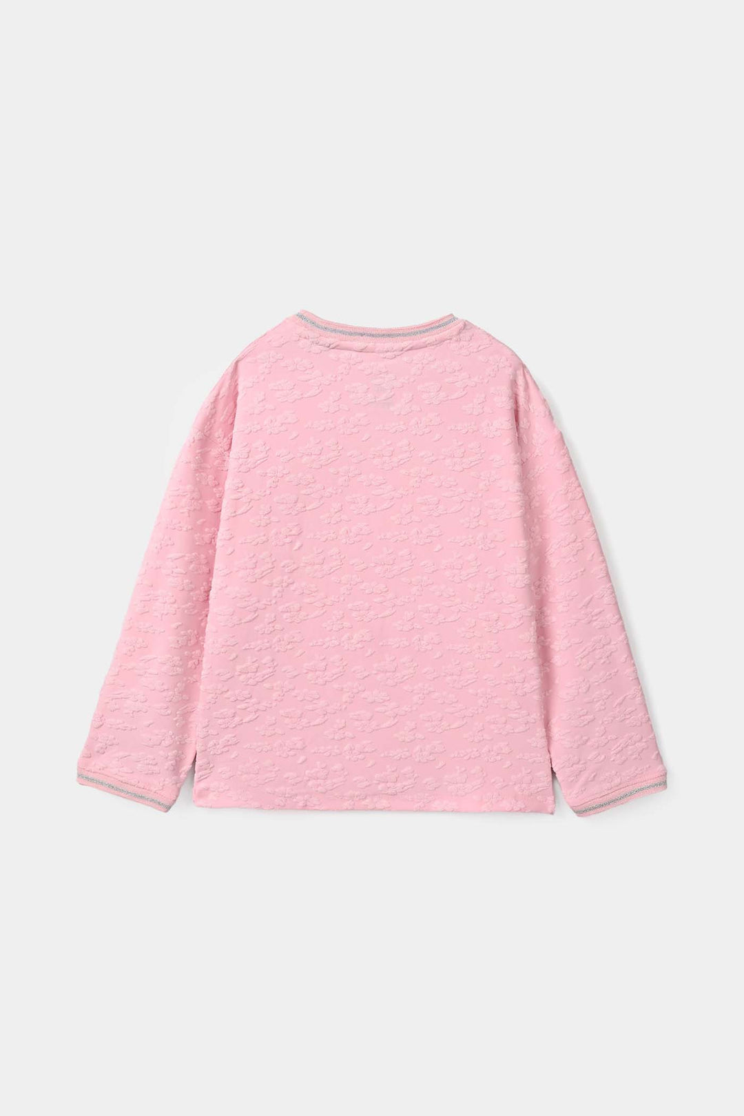 Girls Lycra Jersey T-Shirt Full Sleeves Happy Pink Floral