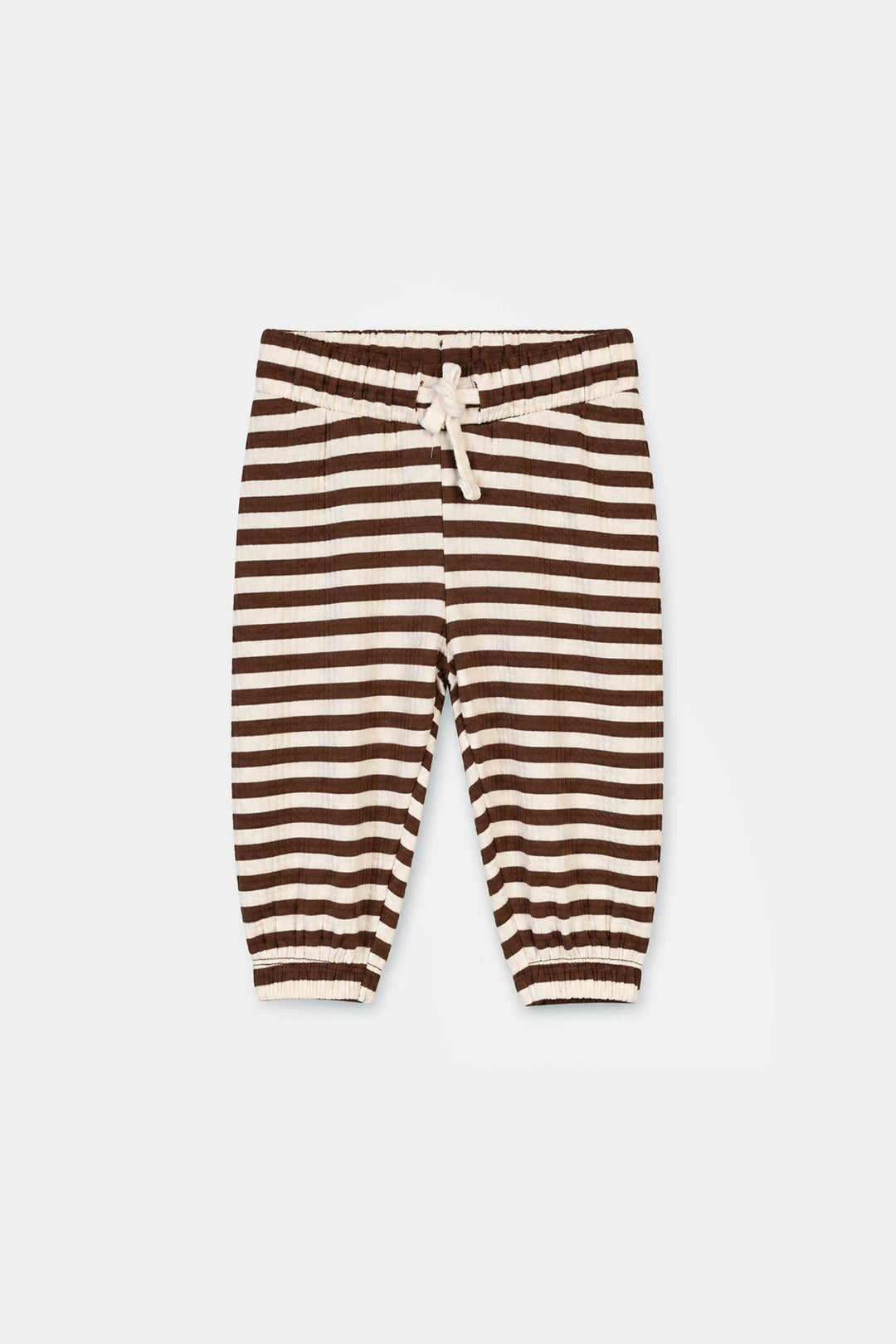 Infant Boys Cotton Terry 2Pcs Suit Stripes-BROWN