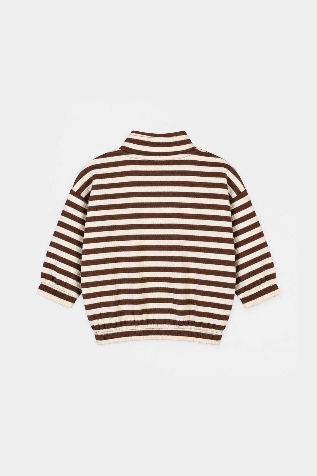 Infant Boys Cotton Terry 2Pcs Suit Stripes-BROWN