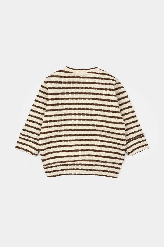 Infant Boys 2x1 Rib 2 Pcs Suit Hauling Alone - Stripes