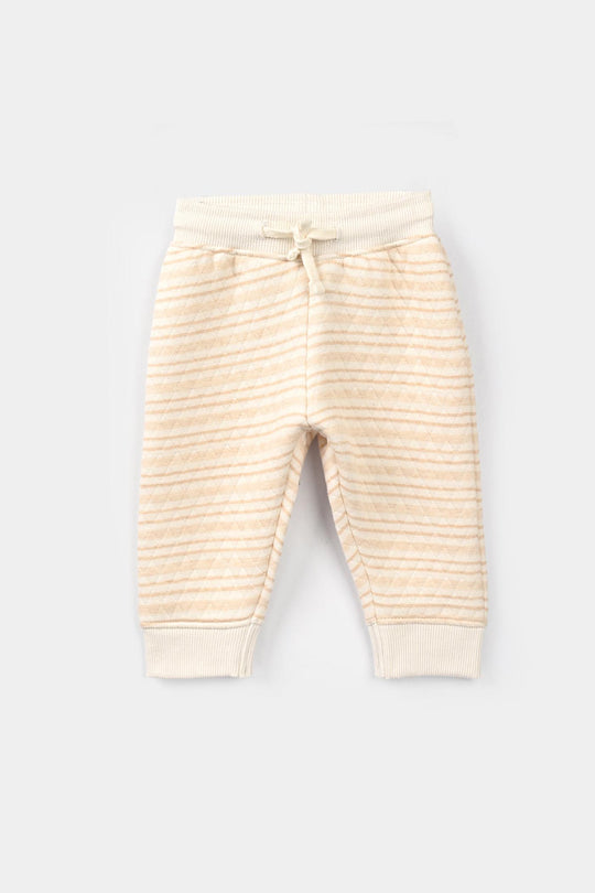 Infant Boys Quilted 2 Pcs Suit Cute Bunny - Off White