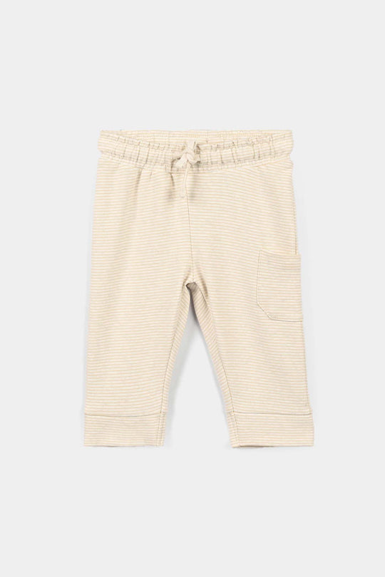Infant Boys Yarn Dyed 2 Pcs Suit Little Explorer - Off White