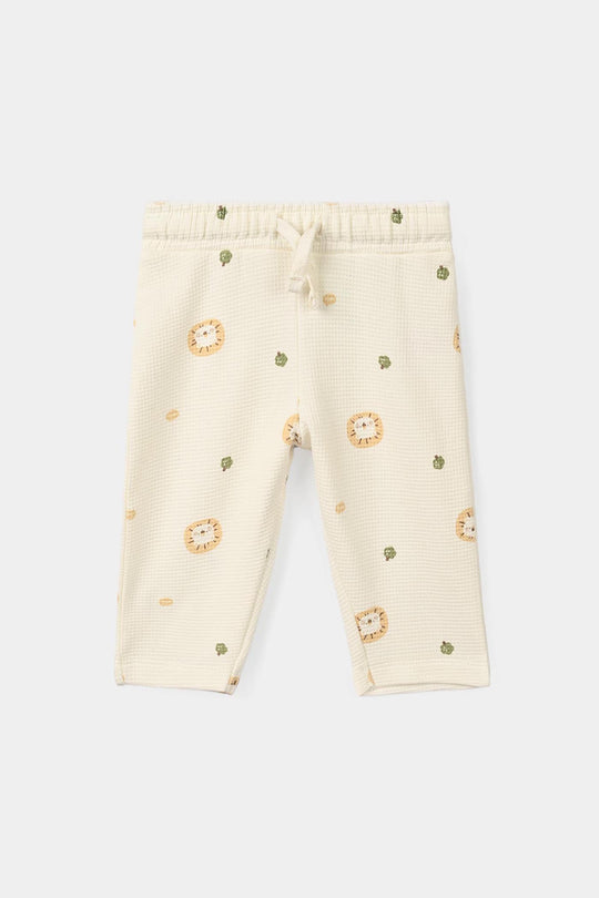 Infant Boys Thermal 2Pcs Suit Roar Me- Off-White