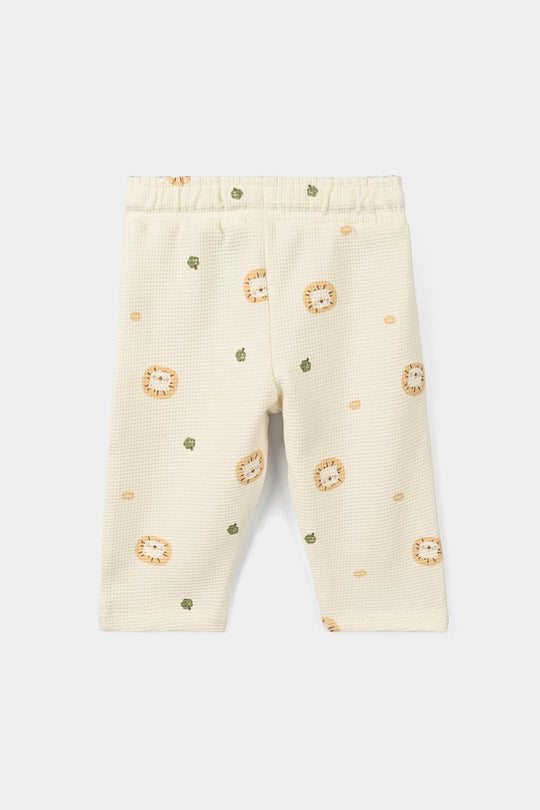 Infant Boys Thermal 2Pcs Suit Roar Me- Off-White