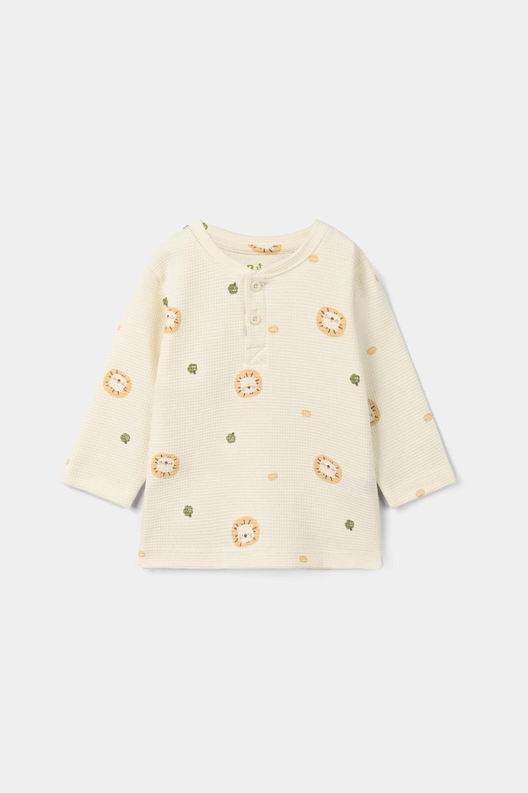 Infant Boys Thermal 2Pcs Suit Roar Me- Off-White