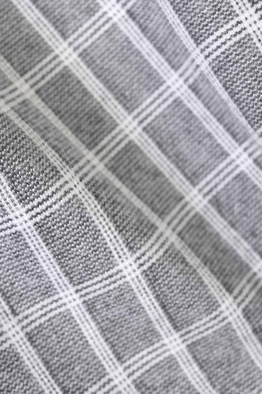 Infant Boys Cotton Jersey 2Pcs Suit Checkered-GREY