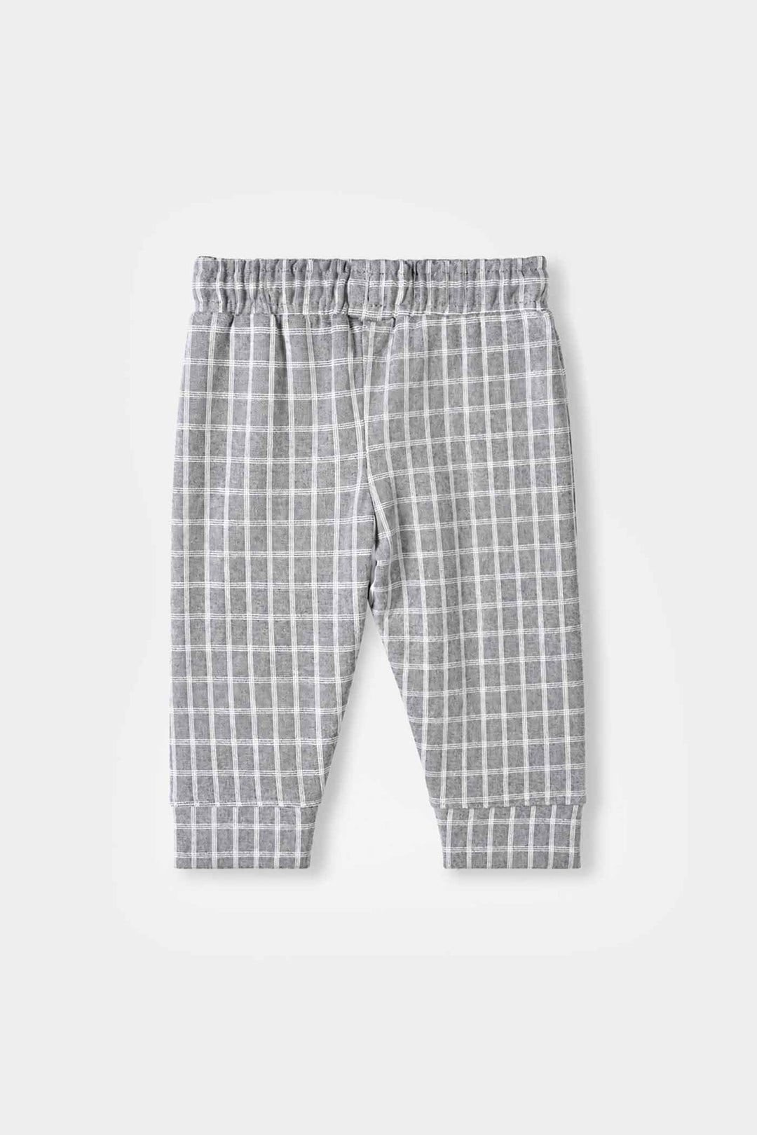 Infant Boys Cotton Jersey 2Pcs Suit Checkered-GREY