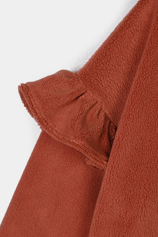 Infant Girls Velour 2Pcs Suit Strawberry-ORANGE