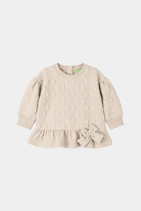 Infant Girls Quilted 2Pcs Suit Little Bows