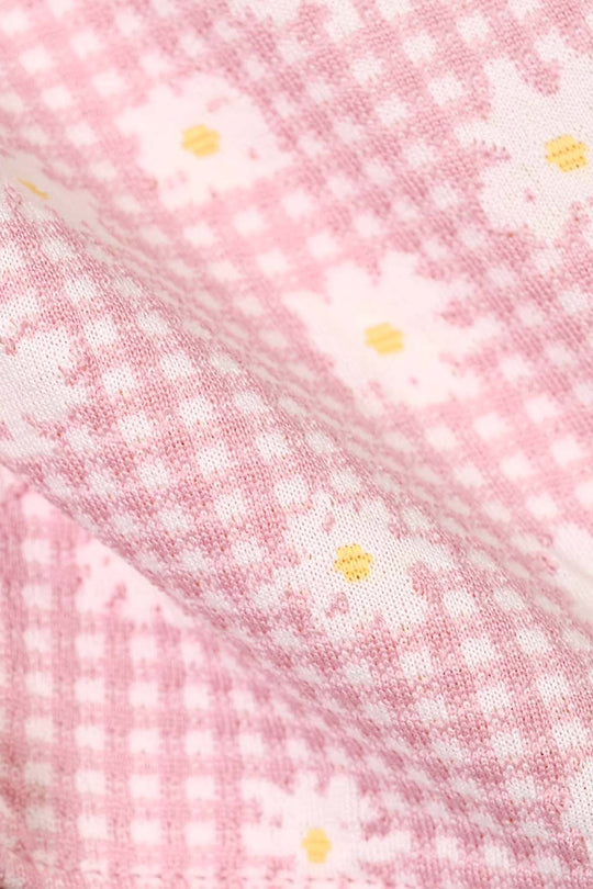 Infant Girls Cotton Jersey 2Pcs Suit Daisy-Pink