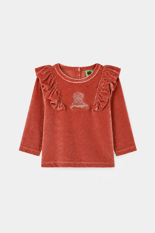 Infant Girls Velvet 2Pcs Suit Snowflakes
