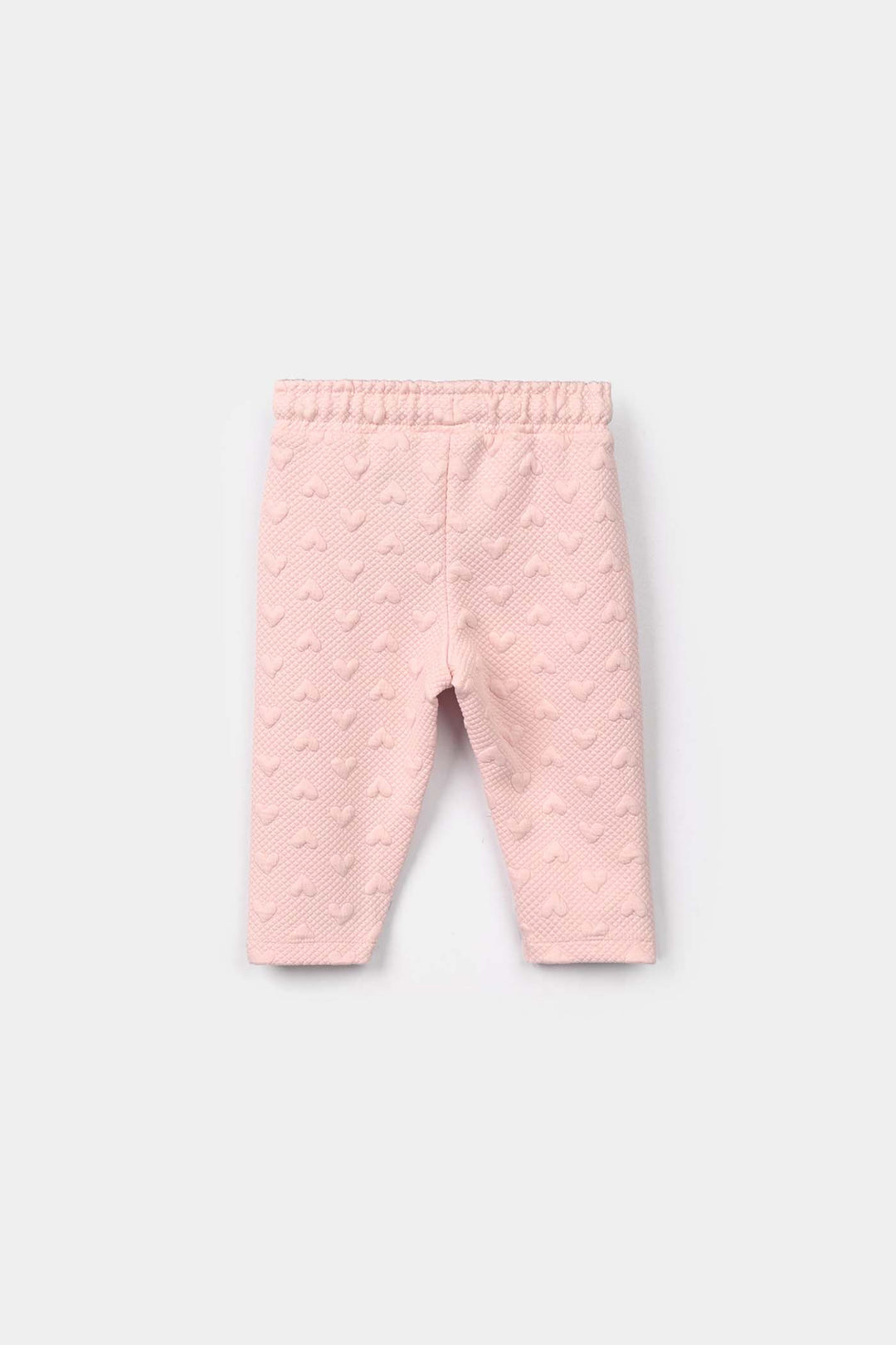 Infant Girls Quilted 2 Pcs Suit Hearts - Pink