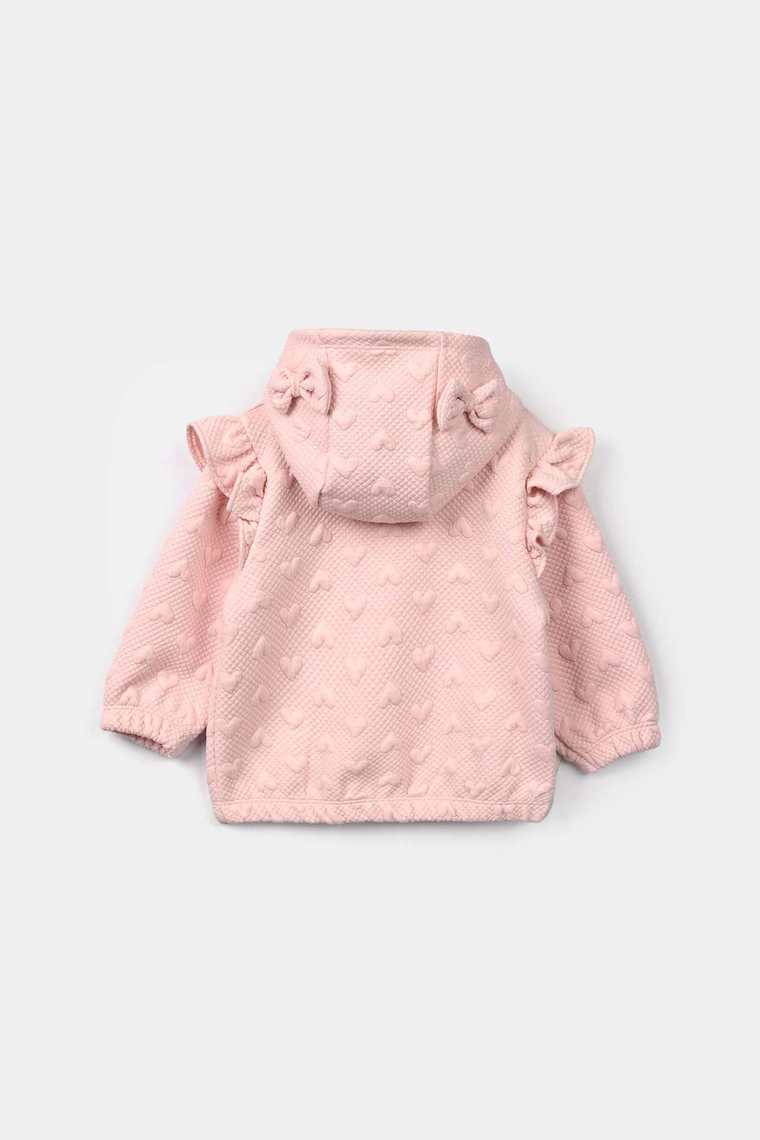 Infant Girls Quilted 2 Pcs Suit Hearts - Pink