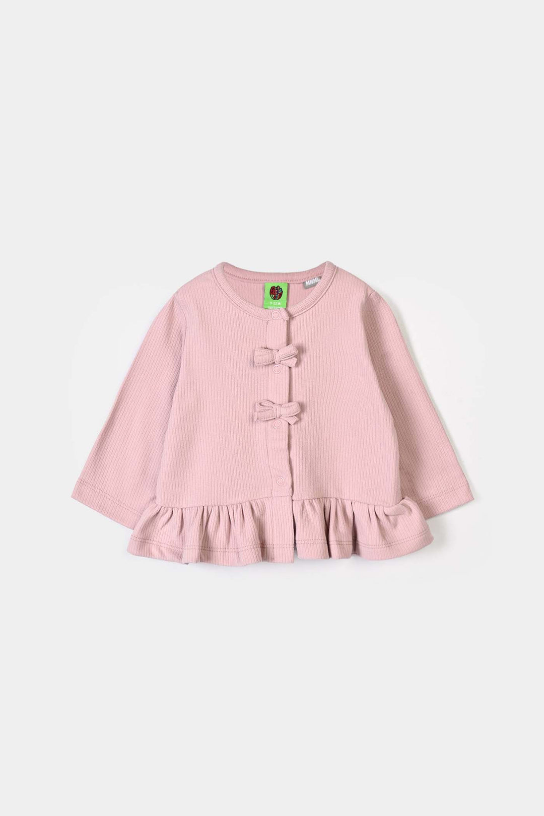 Infant Girls Ottoman 2Pcs Suit Layered Frill-PINK