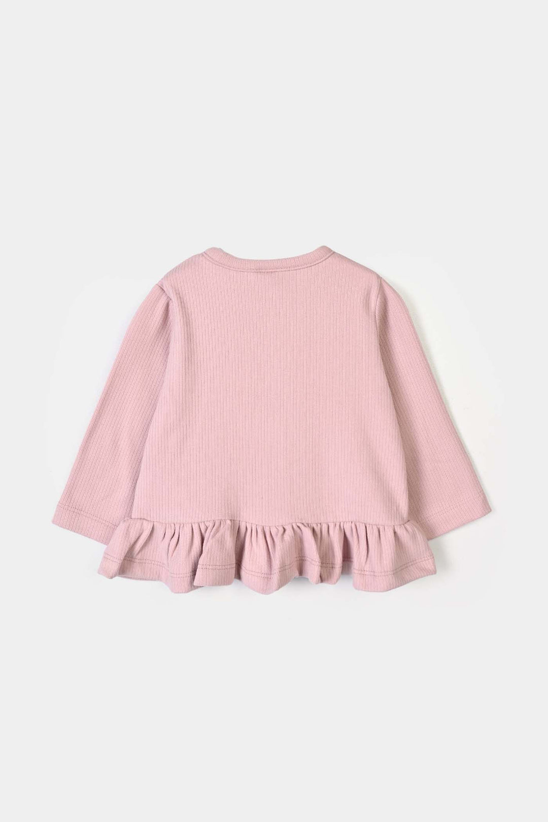 Infant Girls Ottoman 2Pcs Suit Layered Frill-PINK