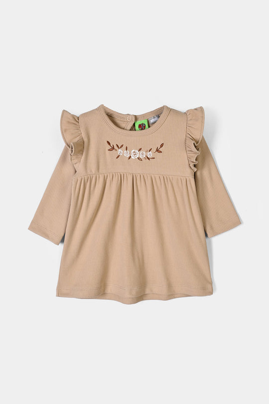 Infant Girls Ottoman 2Pcs Suit -BROWN